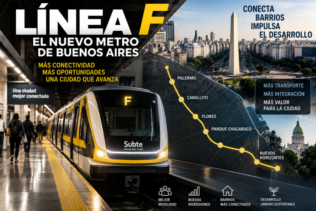 Línea F del subte sube hasta 30% el valor en 7 barrios porteños